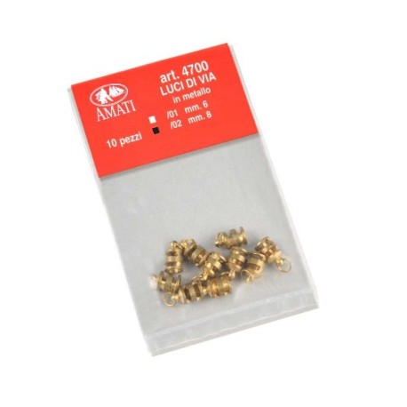 Luces de navegación Tipo B20 8mm, 10 unidades. Marca Amati. Ref: 470002.