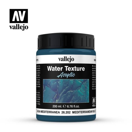 Agua Mediterranea. Bote 200 ml. Marca Vallejo. Ref: 26202.