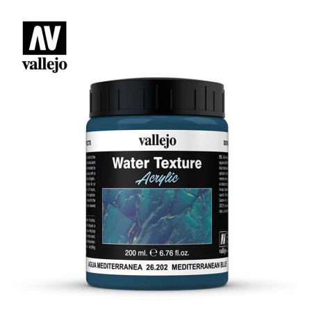 Agua Mediterranea. Bote 200 ml. Marca Vallejo. Ref: 26202.
