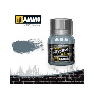 DRYBRUSH Gris Basalto. Bote 40 ml. Marca Ammo by Mig Jimenez. Ref: AMIG0603.