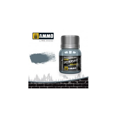 DRYBRUSH Gris Basalto. Bote 40 ml. Marca Ammo by Mig Jimenez. Ref: AMIG0603.