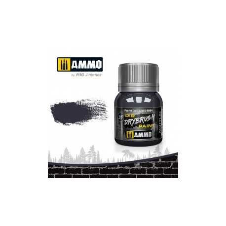 DRYBRUSH Gris Panzer. Bote 40 ml. Marca Ammo by Mig Jimenez. Ref: AMIG0604.