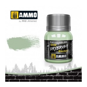 DRYBRUSH Verde Británico. Bote 40 ml. Marca Ammo by Mig Jimenez. Ref: AMIG0605.