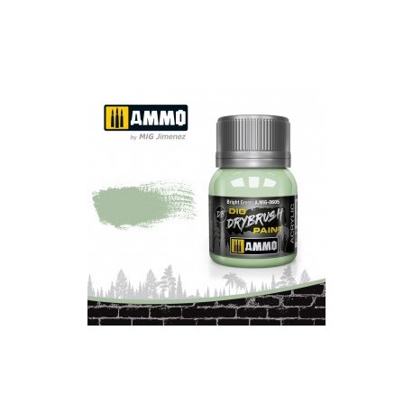 DRYBRUSH Verde Británico. Bote 40 ml. Marca Ammo by Mig Jimenez. Ref: AMIG0605.