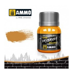 DRYBRUSH Óxido Claro . Bote 40 ml. Marca Ammo by Mig Jimenez. Ref: AMIG0610.