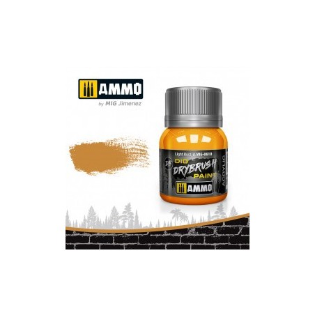 DRYBRUSH Óxido Claro . Bote 40 ml. Marca Ammo by Mig Jimenez. Ref: AMIG0610.