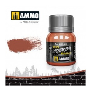 DRYBRUSH Óxido  . Bote 40 ml. Marca Ammo by Mig Jimenez. Ref: AMIG0612.