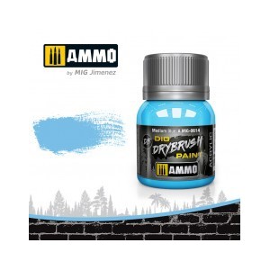 DRYBRUSH Azul Medio. Bote 40 ml. Marca Ammo by Mig Jimenez. Ref: AMIG0614.