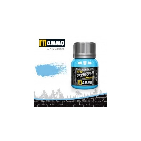 DRYBRUSH Azul Medio. Bote 40 ml. Marca Ammo by Mig Jimenez. Ref: AMIG0614.