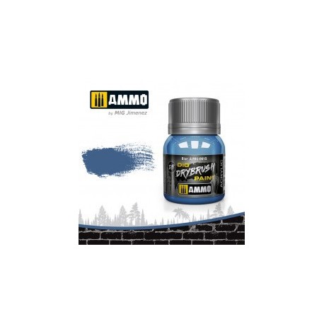 DRYBRUSH Azul. Bote 40 ml. Marca Ammo by Mig Jimenez. Ref: AMIG0615.