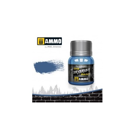DRYBRUSH Azul. Bote 40 ml. Marca Ammo by Mig Jimenez. Ref: AMIG0615.