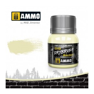 DRYBRUSH Arena Clara. Bote 40 ml. Marca Ammo by Mig Jimenez. Ref: AMIG0616.