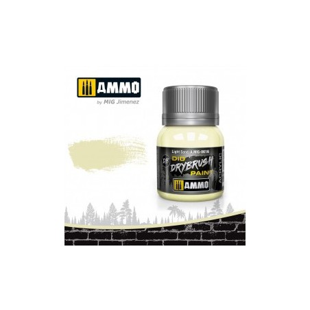 DRYBRUSH Arena Clara. Bote 40 ml. Marca Ammo by Mig Jimenez. Ref: AMIG0616.