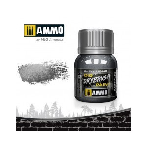 DRYBRUSH Acero Pavonado. Bote 40 ml. Marca Ammo by Mig Jimenez. Ref: AMIG0622.