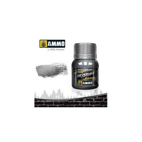 DRYBRUSH Acero Pavonado. Bote 40 ml. Marca Ammo by Mig Jimenez. Ref: AMIG0622.