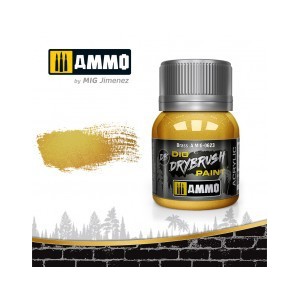 DRYBRUSH Latón. Bote 40 ml. Marca Ammo by Mig Jimenez. Ref: AMIG0623.