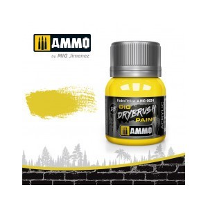 DRYBRUSH Amarillo Desgastado. Bote 40 ml. Marca Ammo by Mig Jimenez. Ref: AMIG0624.