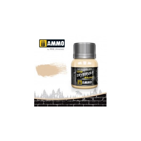 DRYBRUSH Carne Clara. Bote 40 ml. Marca Ammo by Mig Jimenez. Ref: AMIG0625.