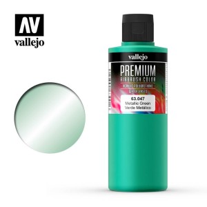 Verde Metálico. Premium Airbrush Color. Bote 60 ml. Marca Vallejo. Ref: 62047. 2