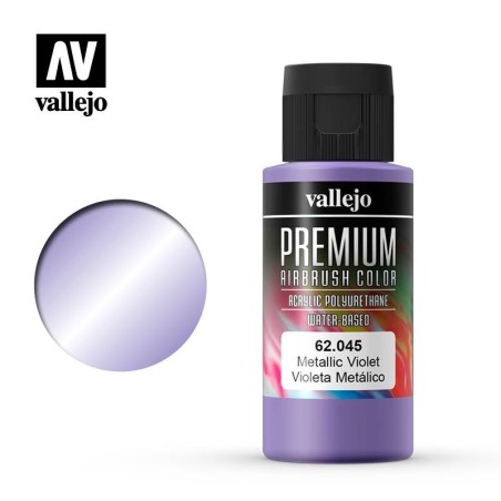 Violeta Metálico. Premium Airbrush Color. Bote 60 ml. Marca Vallejo. Ref: 62045.