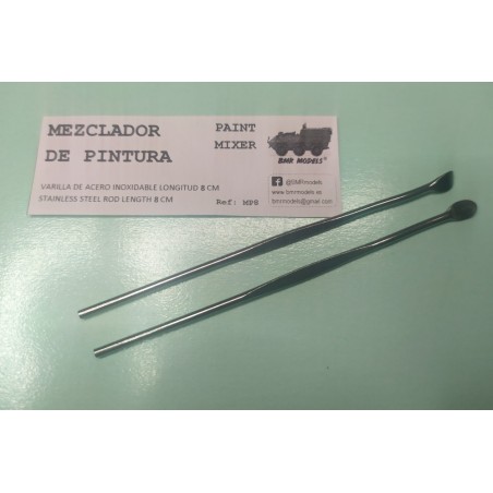 Varillas mezcladoras de pintura. 2 uds. Marca BMR.