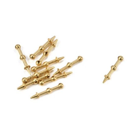 Candelero latón 6 mm, 2 agujeros. 10 unidades. Marca Amati. Ref: 4950/06.