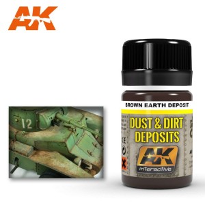 Lavado BROWN EARTH DEPOSIT. Bote de 35 ml. Marca AK Interactive. Ref: AK4063.