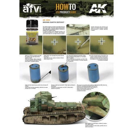 Lavado BROWN EARTH DEPOSIT. Bote de 35 ml. Marca AK Interactive. Ref: AK4063.