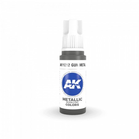 Acrílicos de 3rd General, GUN METAL – METALLIC. Bote 17 ml. Marca Ak-Interactive. Ref: Ak11212.
