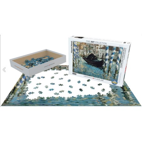 The Grand Canal of Venice (Blue Venice), por Eduard Manet. Puzzle vertical, 1000 pz. Marca Eurographics. Ref: 6000-0828.