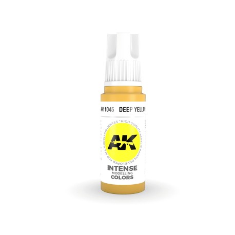Acrílicos de 3rd Generación, DEEP YELLOW – STANDARD. Bote 17 ml. Marca Ak-Interactive. Ref: Ak11045.
