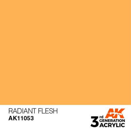 Acrílicos de 3rd Generación, RADIANT FLESH– STANDARD. Bote 17 ml. Marca Ak-Interactive. Ref: Ak11053.
