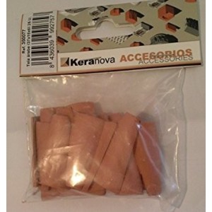 Teja árabe (35 x 15 x 6 )mm, cerámica. Bolsa de 25 unidades. Marca Keranova. Ref: 350077.