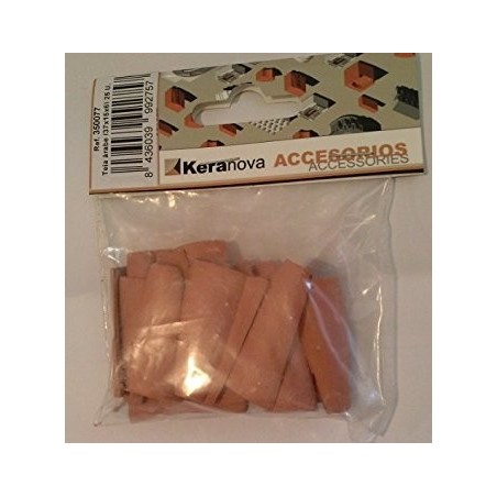 Teja árabe (35 x 15 x 6 )mm, cerámica. Bolsa de 25 unidades. Marca Keranova. Ref: 350077.