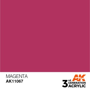 Acrílicos de 3rd Generación, MAGENTA – STANDARD. Bote 17 ml. Marca Ak-Interactive. Ref: Ak110667.