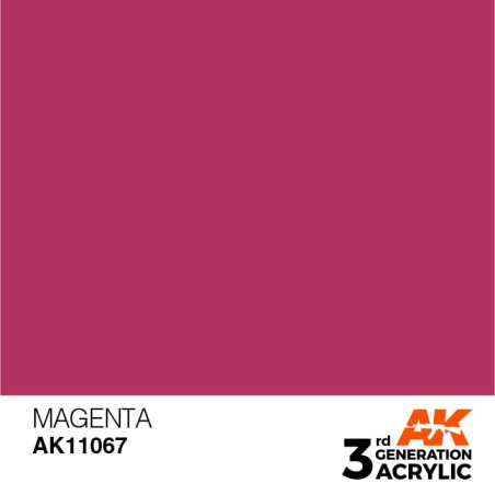 Acrílicos de 3rd Generación, MAGENTA – STANDARD. Bote 17 ml. Marca Ak-Interactive. Ref: Ak110667.