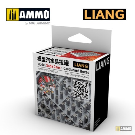 Model Soda Cans + Cardboard Boxes 2000s-2020s. Marca Liang. Ref: LIANG-0412.