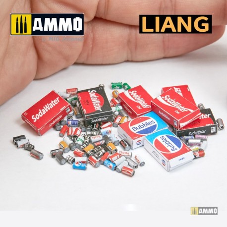 Model Soda Cans + Cardboard Boxes 2000s-2020s. Marca Liang. Ref: LIANG-0412.