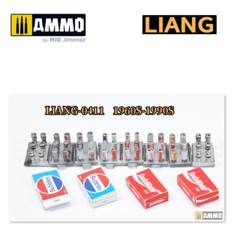 Model Soda Cans + Cardboard Boxes 2000s-2020s. Marca Liang. Ref: LIANG-0412.