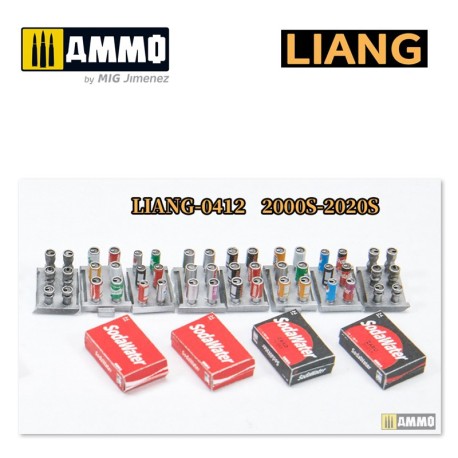 Model Soda Cans + Cardboard Boxes 2000s-2020s. Marca Liang. Ref: LIANG-0412.