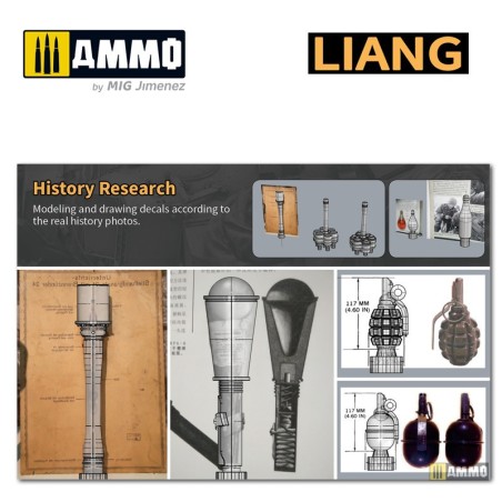 3D-Print German Grenade WWII x 46. Marca Liang. Ref: LIANG-0420.