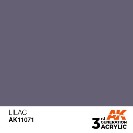 Acrílicos de 3rd Generación, LILAC  – STANDARD. Bote 17 ml. Marca Ak-Interactive. Ref: Ak11071.