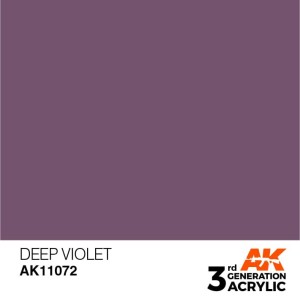 Acrílicos de 3rd Generación, DEEP VIOLET  – STANDARD. Bote 17 ml. Marca Ak-Interactive. Ref: Ak11072.