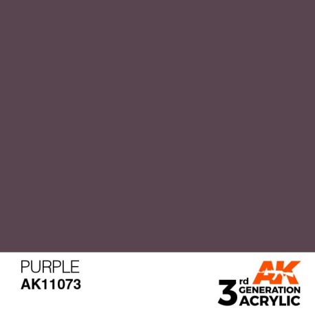 Acrílicos de 3rd Generación, PURPLE  – STANDARD. Bote 17 ml. Marca Ak-Interactive. Ref: Ak11073.