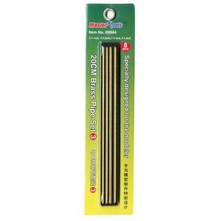 Tubos de latón Set Nº3, longitud 20cm, 8 piezas. Marca Trumpeter. Ref: 09944.