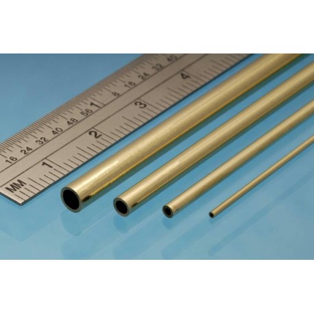 Tubo redondo Micro Latón 1.40 x 1.20 mm, 3 unidades. Marca Albion Alloys. Ref: MBT14.