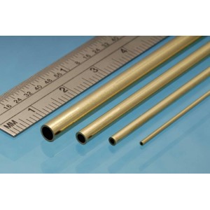 Tubo redondo Micro Latón 1.40 x 1.20 mm, 3 unidades. Marca Albion Alloys. Ref: MBT14.