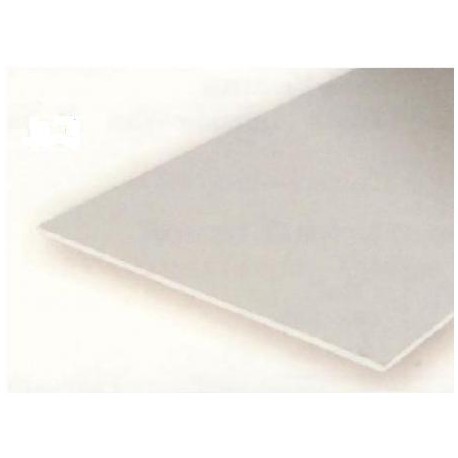 Planchas lisas, 3.20 mm , 15 x 30 cm. De Estireno. 1 unidad. Marca Evergreen. Ref: 9125.