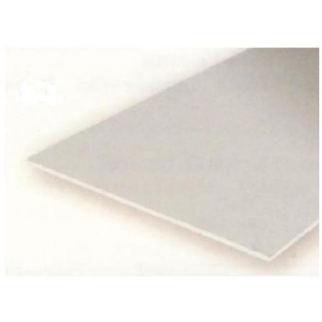 Planchas lisas, 3.20 mm , 15 x 30 cm. De Estireno. 1 unidad. Marca Evergreen. Ref: 9125.