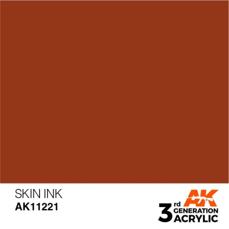 Acrílicos de 3rd Generación, SKIN- INK  . Bote 17 ml. Marca Ak-Interactive. Ref: Ak11221.